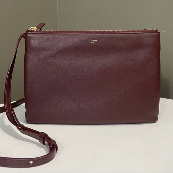 Celine Handbags - Celine Deep Burgundy Crossbody Bag